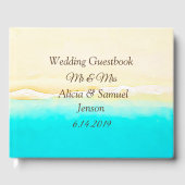 Ocean Shore Sandy Beach Wedding Gästebuch (Vorderseite)