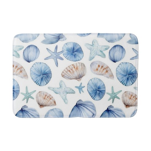 Ocean Shore Seashell Badematte (Vorderseite)