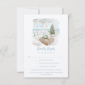 Ocean Shore | Strand | Bitte beantworten | Optione RSVP Karte (Vorderseite)