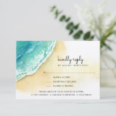 Ocean Shore | Strand | Bitte beantworten | Optione RSVP Karte (Stehend Vorderseite)