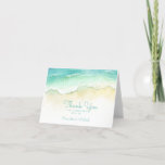 Ocean Shore | Strand Dankeskarte<br><div class="desc">Diese Dankeschön-Karte hat eine Aquarelllinie und koordiniert mit anderen Designs aus der Cabo San Lucas Wedding Collection.</div>