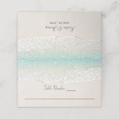 Ocean Shoreline Beach Empfang Platzkarte (Außenseite Aufgefaltet)