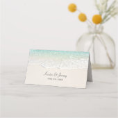 Ocean Shoreline Beach Empfang Platzkarte (Rückseite)