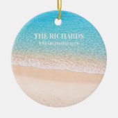 Ocean Shoreline Custom Name Keramik Ornament (Vorne)