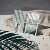 Ocean Shoreline Luxury Monogram Feminine Photo Visitenkarte