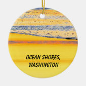 Ocean Shows, WA, Beach Sunset Foto Keramik Ornament (Vorne)