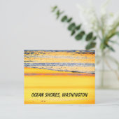 Ocean Shows, WA, Beach Sunset Foto Postkarte (Stehend Vorderseite)