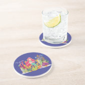 Ocean Siren: Langes rotes Haar Getränkeuntersetzer (Seite)