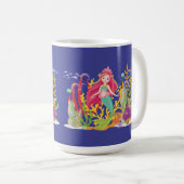 Ocean Siren: Langes rotes Haar Kaffeetasse (VorderseiteRechts)