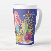 Ocean Siren: Langes rotes Haar Milchtasse (Rechte Ecke)