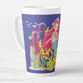 Ocean Siren: Langes rotes Haar Milchtasse (Linke Ecke)