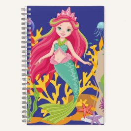 Ocean Siren: Langes rotes Haar Notizblock