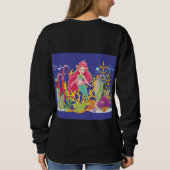 Ocean Siren: Langes rotes Haar Sweatshirt (Rückseite)