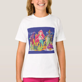 Ocean Siren: Langes rotes Haar T-Shirt