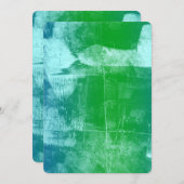 Ocean Sky Blue Green Abstrakt Baby Dusche Einladung (Vorne/Hinten)