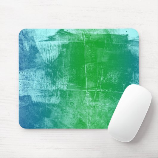 Ocean Sky Blue Green Abstrakt Mousepad (Mit Mouse)