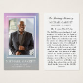 Ocean Sky Fotograf Beerdigungskarte (Vorne & Hinten)