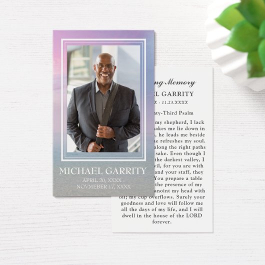 Ocean Sky Fotograf Beerdigungskarte (Schreibtisch)