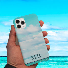 Ocean Sky Monogram Travel Aqua Blue Case-Mate iPhone Hülle