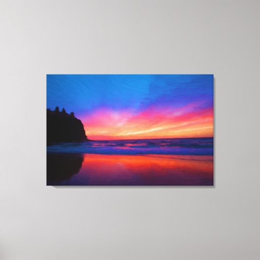 Ocean Sky Scape Ölgemälde gedruckt Leinwanddruck (Vorderseite)