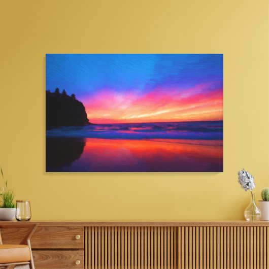 Ocean Sky Scape Ölgemälde gedruckt Leinwanddruck (Insitu (Wohnzimmer))