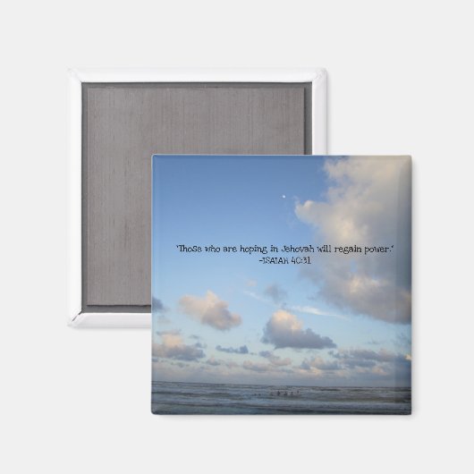 Ocean Sky Scripture Magnet (Vorderseite/Rückseite)