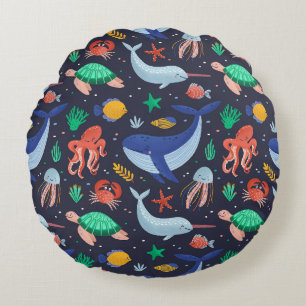 Ocean Sleep Rundes Kissen