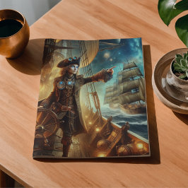 Ocean Space Pirate Steampunk Vintag Viktorianisch Seidenpapier