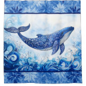 Ocean Spirit Blue Frost Duschvorhang (Vorderseite)