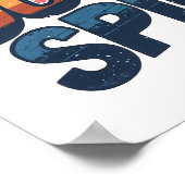 "Ocean Spirit" Retro Summer Graphic Poster (Ecke)