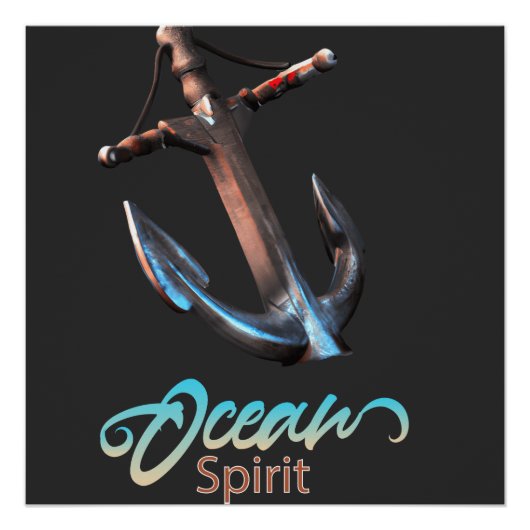 Ocean Spirit Sign Poster (Vorderseite)