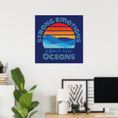 Ocean Sprichwort Retro Sunset Poster (Heimbüro)