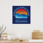 Ocean Sprichwort Retro Sunset Poster (Küche)