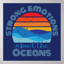 Ocean Sprichwort Retro Sunset