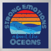 Ocean Sprichwort Retro Sunset Poster (Vorne)