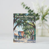 Ocean Springs Mississippi Postkarte (Stehend Vorderseite)