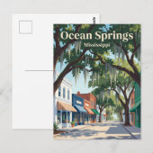 Ocean Springs Mississippi Postkarte (Vorne/Hinten)