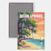 Ocean Springs Mississippi Travel Magnet (Vorderseite/Rückseite)