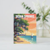 Ocean Springs Mississippi Travel Postkarte (Stehend Vorderseite)