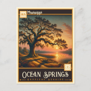 Ocean Springs, Mississippi Vintage Postkarte