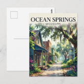 Ocean Springs USA Postkarte (Vorne/Hinten)