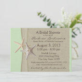 Ocean Starfish Brautparty Einladung (Stehend Vorderseite)