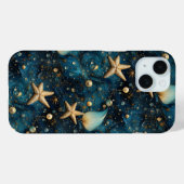Ocean Starfish Muster iPhone 15 Fall Case-Mate iPhone Hülle (Rückseite (Horizontal))