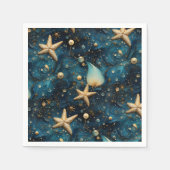 Ocean Starfish Muster Papier Napkins Serviette (Vorderseite)