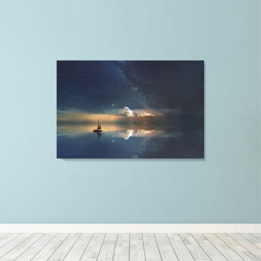 Ocean Starry Sky Leinwanddruck (Insitu (Holzboden))