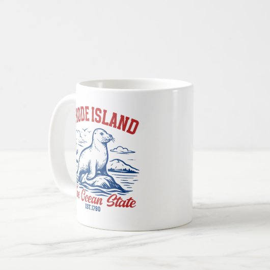 Ocean State Pride – Rhode Island Kaffeetasse (Vorderseite Links)