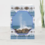 Ocean Step Father Birthday Karte<br><div class="desc">Greeting card ocean design step father birthday card that you can customise with any text of your choice. Should you require any help with customising then contact us through the link on this page. Ocean step dad birthday card</div>