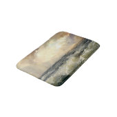 Ocean Storm Waves Fleece Blanket Badematte (Schrägansicht)
