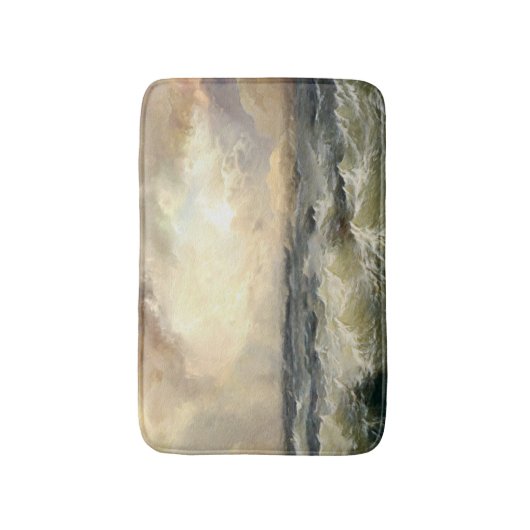 Ocean Storm Waves Fleece Blanket Badematte (Vorderseite Vertikal)