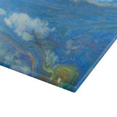 Ocean Stream Acrylic Fluid Art Schneidebrett (Ecke)